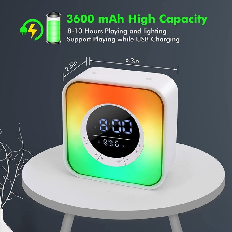 P10 LED Atmosphere Light Bluetooth Speaker with Alarm Thermometer Function, P10