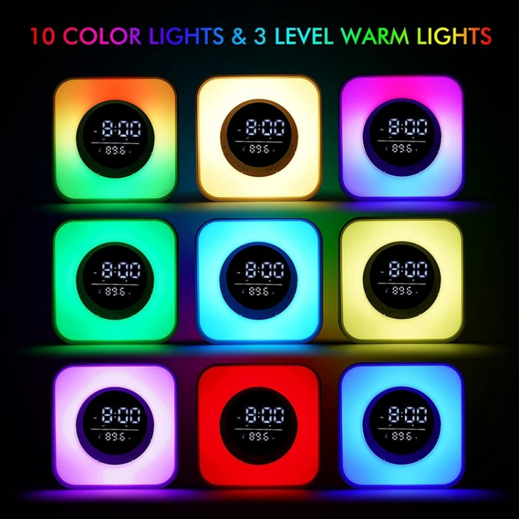 P10 LED Atmosphere Light Bluetooth Speaker with Alarm Thermometer Function, P10