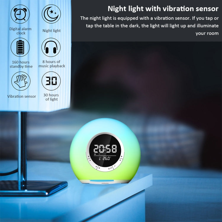 P11 LED Atmosphere Light Bluetooth Speaker with Alarm & Temperature Display, P11