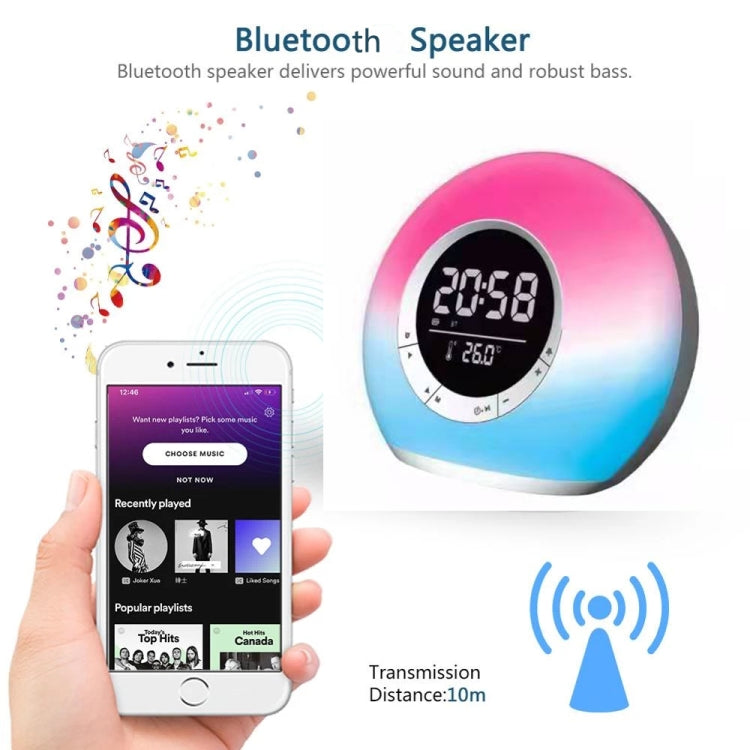 P11 LED Atmosphere Light Bluetooth Speaker with Alarm & Temperature Display, P11
