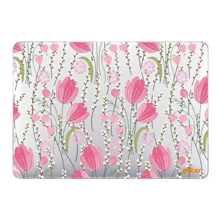 Étui de protection ENKAY Flower Series pour MacBook Pro 13,3 pouces A1706 / A1708 / A1989 / A2159, pour MacBook Pro 13,3 pouces A1706 / A1708 / A1989 / A2159
