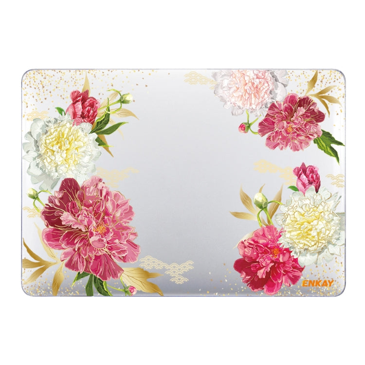 ENKAY Flower Series Pattern Laotop Protective Crystal Case for MacBook Pro 16 inch A2141, For MacBook Pro 16 inch A2141