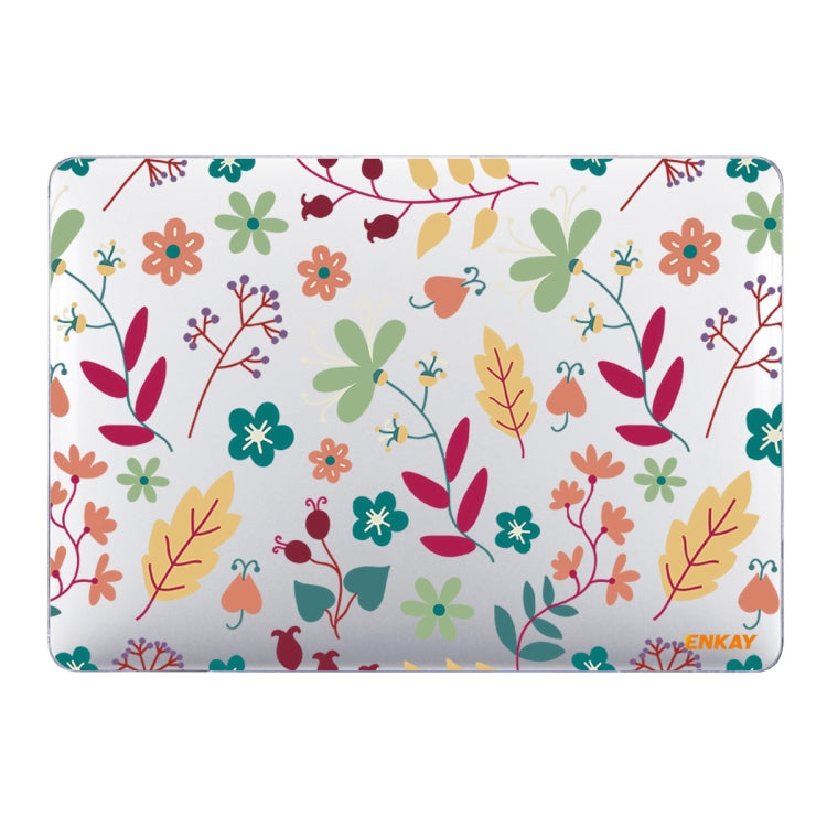 Étui de protection ENKAY pour MacBook Pro 16,2 pouces A2485 2021, motif floral, compatible avec MacBook Pro 16,2 pouces A2485 2021/A2880 2023