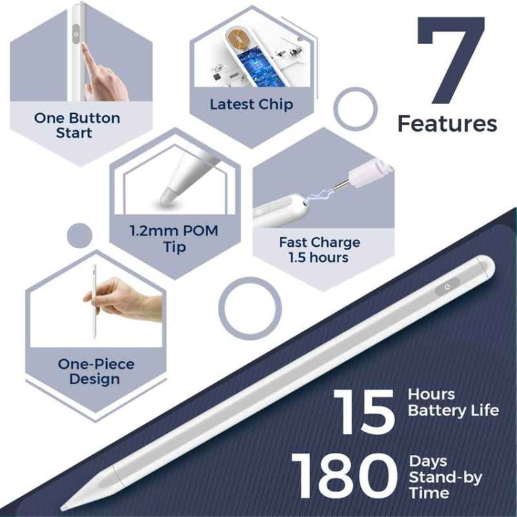 Stylet capacitif actif anti-erreur pour iPad (2018-2022) / iPad Pro (2018-2022)
