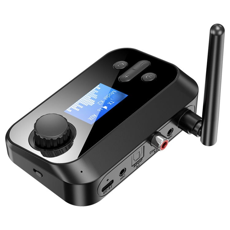 C41S Bluetooth 5.0 Audio Receiver 2 in 1 with Screen Fiber Coaxial Adapter, C41S