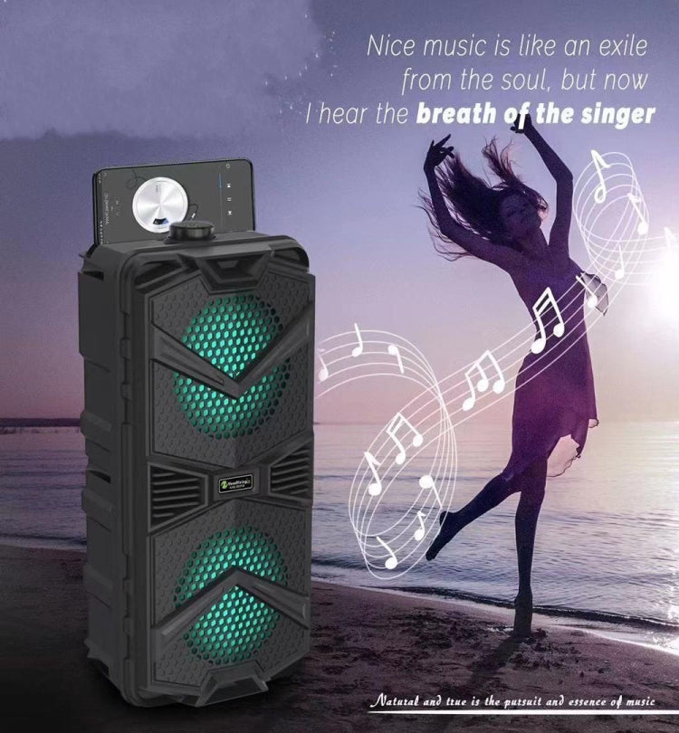 NewRixing NRG5501B Outdoor Portable Karaoke Wireless Speaker 16W Audio Amplifier, with Mic, No Mic