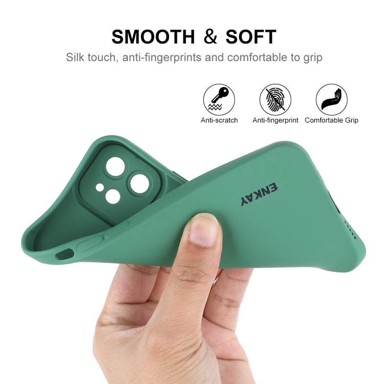 ENKAY Liquid Silicone Phone Case for iPhone 12, For iPhone 12