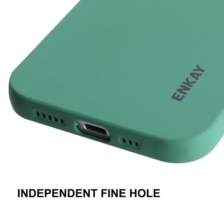 ENKAY Liquid Silicone Phone Case for iPhone 12, For iPhone 12