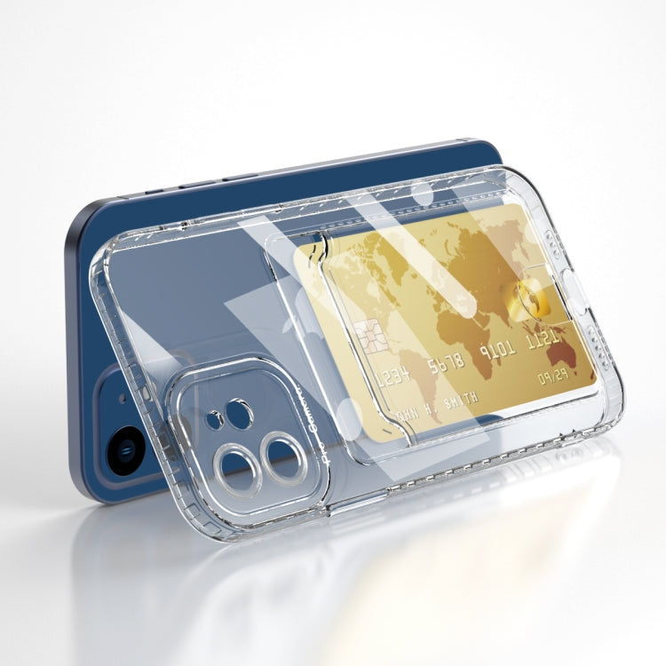 Card Bag Shockproof Transparent Phone Case, For iPhone 13, For iPhone 13 Pro Max, For iPhone 13 Pro, For iPhone 13 mini, For iPhone 12, For iPhone 12 Pro, For iPhone 12 Pro Max, For iPhone 12 mini, For iPhone 11, For iPhone 11 Pro, For iPhone 11 Pro Max