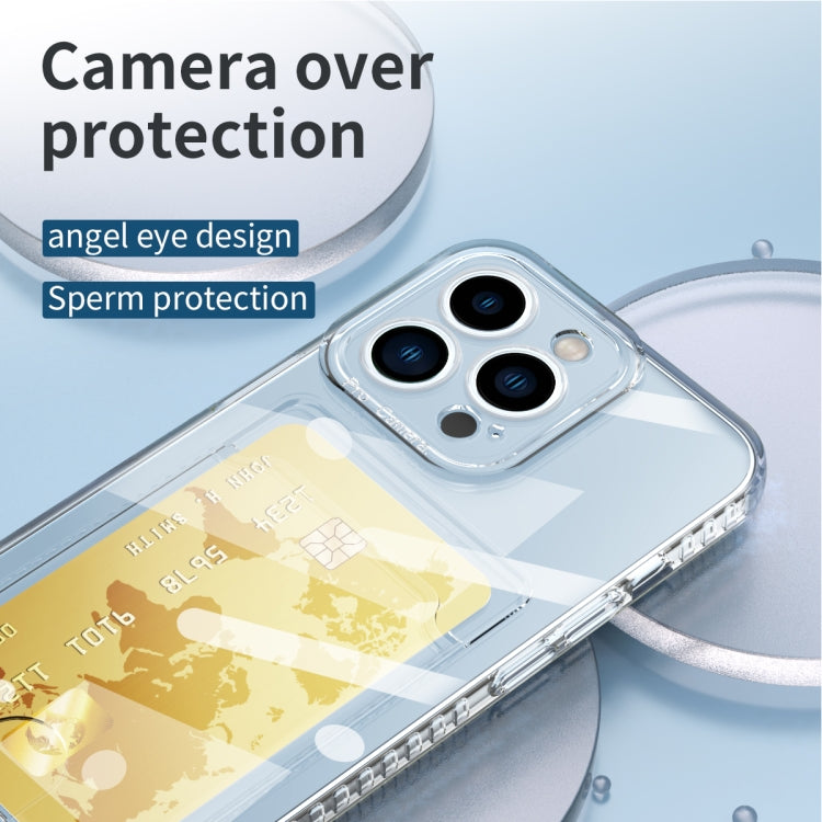 Card Bag Shockproof Transparent Phone Case, For iPhone 13, For iPhone 13 Pro Max, For iPhone 13 Pro, For iPhone 13 mini, For iPhone 12, For iPhone 12 Pro, For iPhone 12 Pro Max, For iPhone 12 mini, For iPhone 11, For iPhone 11 Pro, For iPhone 11 Pro Max
