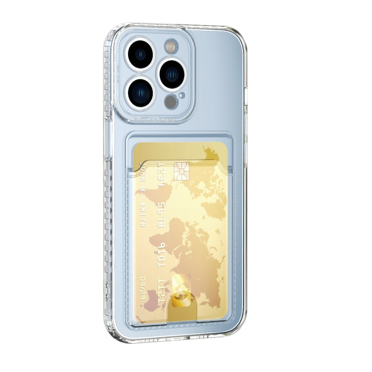 Card Bag Shockproof Transparent Phone Case, For iPhone 13, For iPhone 13 Pro Max, For iPhone 13 Pro, For iPhone 13 mini, For iPhone 12, For iPhone 12 Pro, For iPhone 12 Pro Max, For iPhone 12 mini, For iPhone 11, For iPhone 11 Pro, For iPhone 11 Pro Max