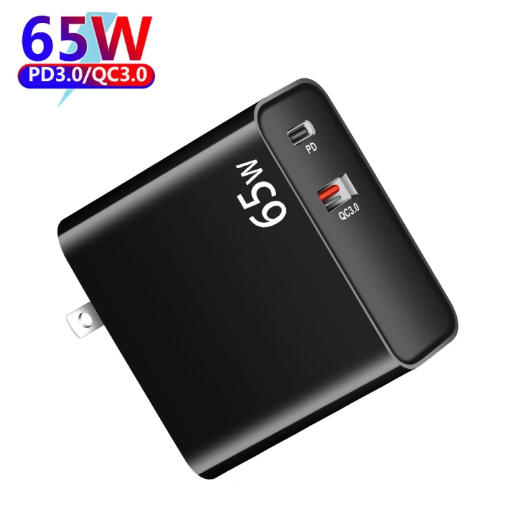 PD-65W USB-C / Type-C + QC3. 0 USB Laptop Charging Adapter + 1.8m USB-C / Type-C to MagSafe 1 / L Head Data Cable, US Plug, MagSafe 1 / L Cable, US Plug