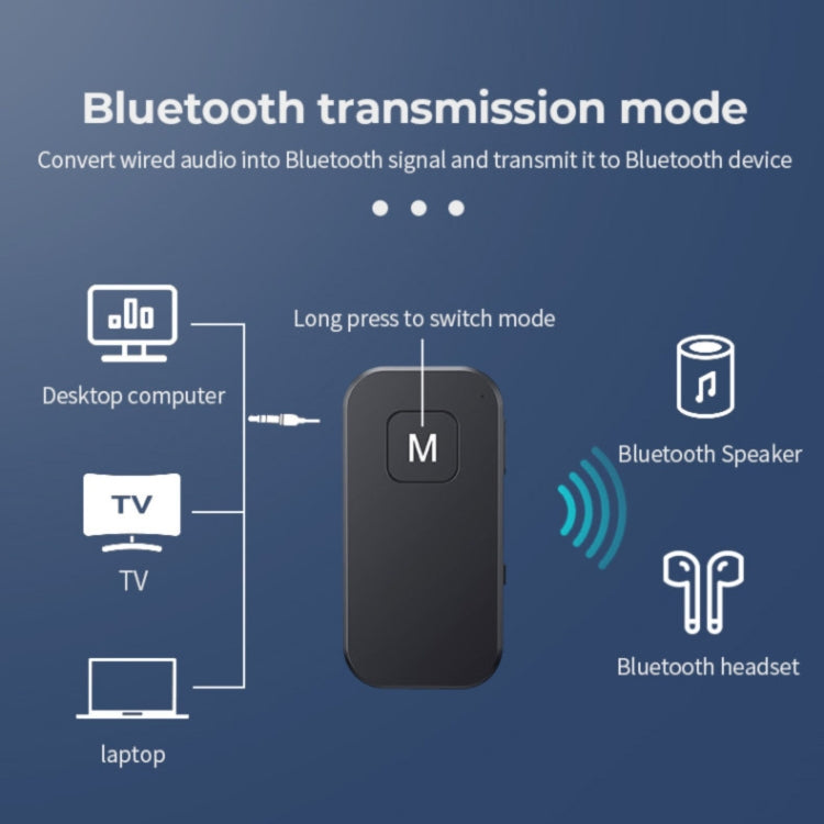 BT03 2 in 1 Bluetooth 5.1 Audio Receiver & Transmitter Car Hands-free Calls, BT03