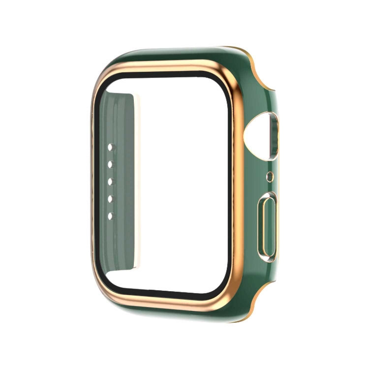 Electroplating Two-color PC+Tempered Film Watch Case, For Apple Watch Series 9 / 8 / 7 45mm