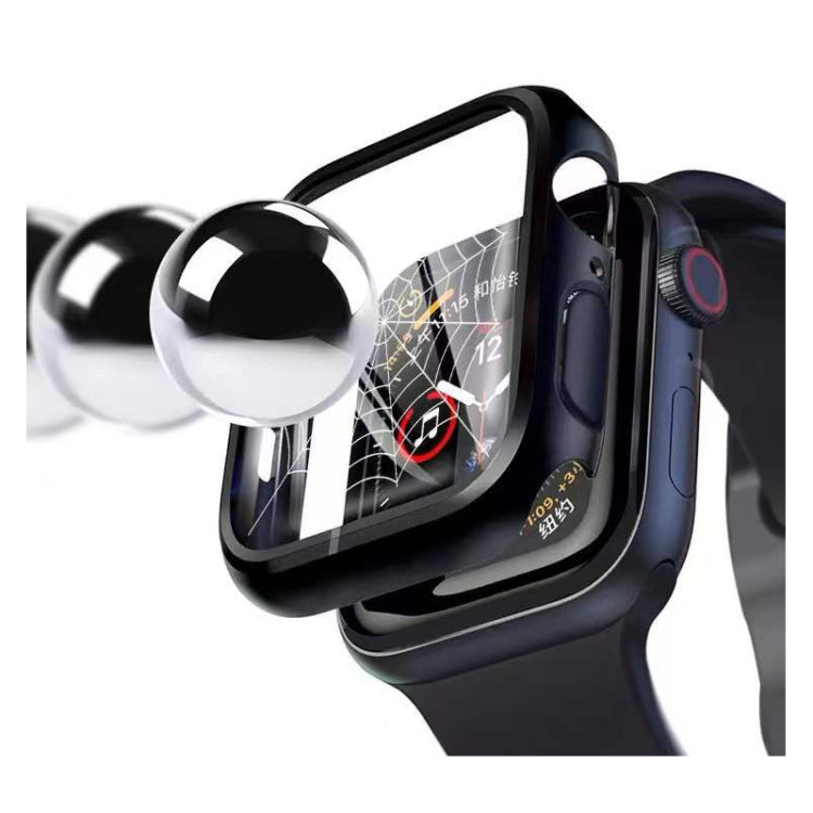 Electroplating Two-color PC+Tempered Film Watch Case, For Apple Watch Series 9 / 8 / 7 45mm