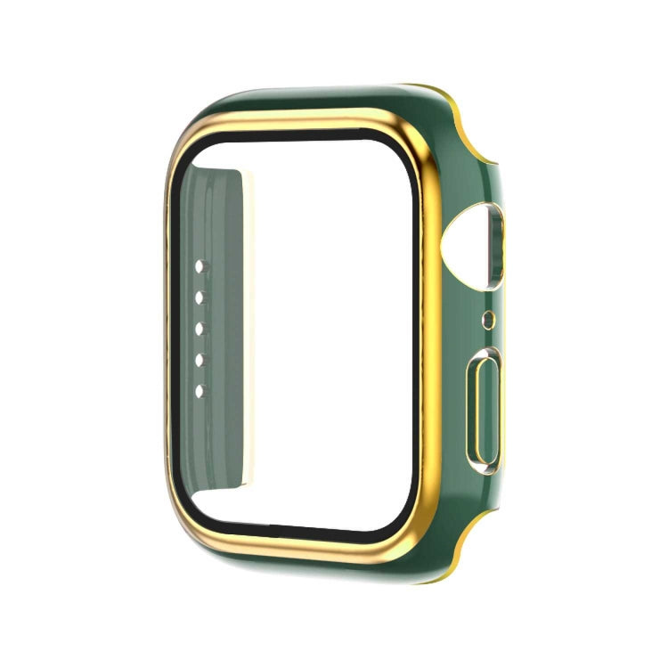 Electroplating Two-color PC+Tempered Film Watch Case, For Apple Watch Series 9 / 8 / 7 41mm
