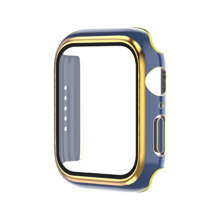 Electroplating Two-color PC+Tempered Film Watch Case, For Apple Watch Series 6/5/4/SE 40mm