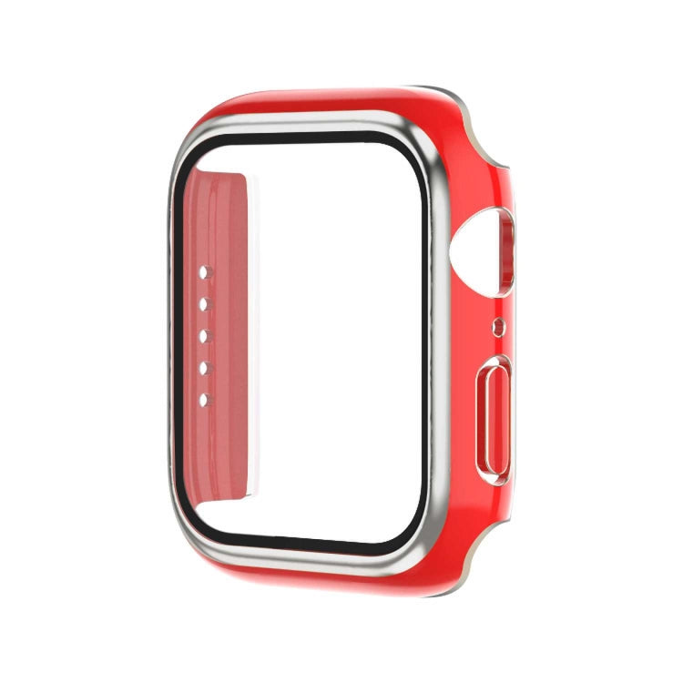 Electroplating Two-color PC+Tempered Film Watch Case, For Apple Watch Series 6/5/4/SE 40mm