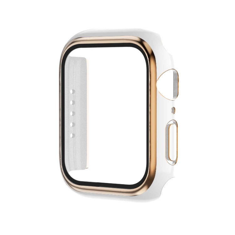 Electroplating Two-color PC+Tempered Film Watch Case, For Apple Watch Series 3/2/1 38mm