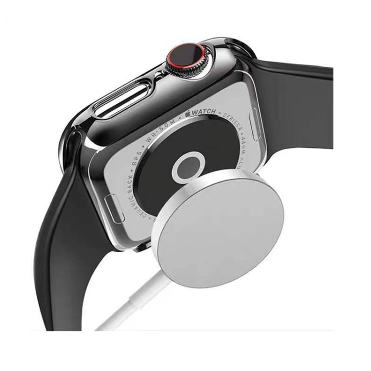 Electroplating Two-color PC+Tempered Film Watch Case, For Apple Watch Series 3/2/1 38mm