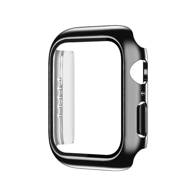 Electroplating Monochrome PC+Tempered Film Watch Case, For Apple Watch Series 9 / 8 / 7 45mm, For Apple Watch Series 8 / 7 45mm, For Apple Watch Series 6/5/4/SE 44mm, For Apple Watch Series 3/2/1 42mm