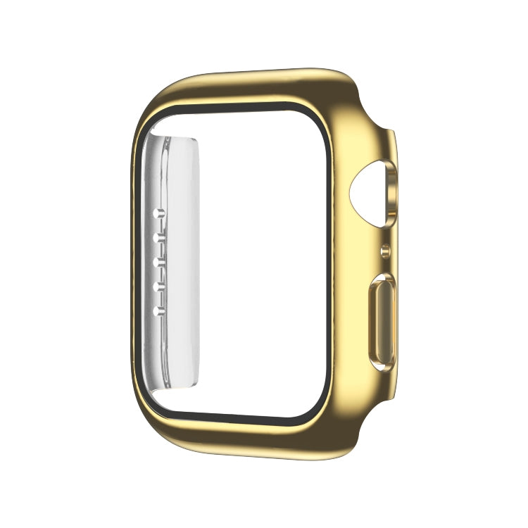 Electroplating Monochrome PC+Tempered Film Watch Case, For Apple Watch Series 9 / 8 / 7 41mm, For Apple Watch Series 6/5/4/SE 40mm, For Apple Watch Series 3/2/1 38mm