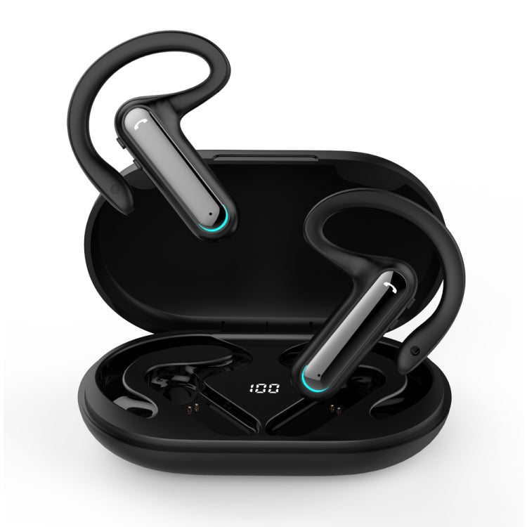FW5 Non-in-Ear BT5.2 Wireless Sport Bone Conduction TWS Earphones Support Voice Assistant, FW5 Black