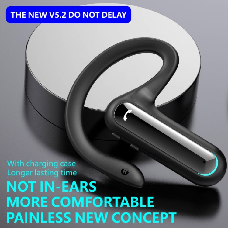 FW5 Non-in-Ear BT5.2 Wireless Sport Bone Conduction TWS Earphones Support Voice Assistant, FW5 Black