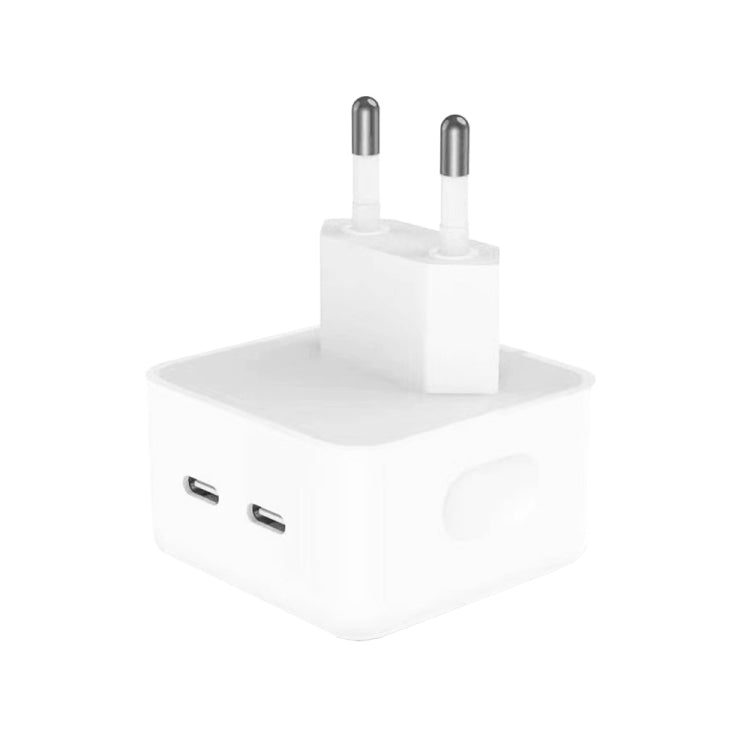 PD 35W Dual USB-C / Type-C Ports Charger for iPhone / iPad Series, EU Plug, EU Plug