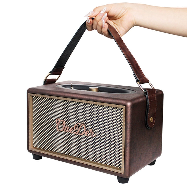 Oneder D6 40W Retro Classic Wooden Portable Outdoor Bluetooth Speaker, D6