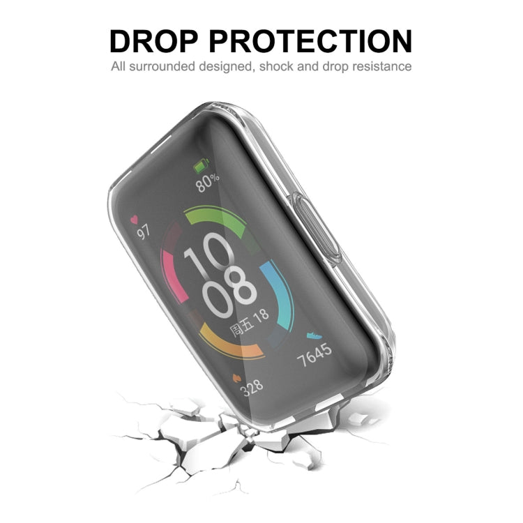 For Huawei Band 7/6 / Honor Band 6 ENKAY Hat-Prince Full Coverage Transparent Soft TPU Case with Screen Protection