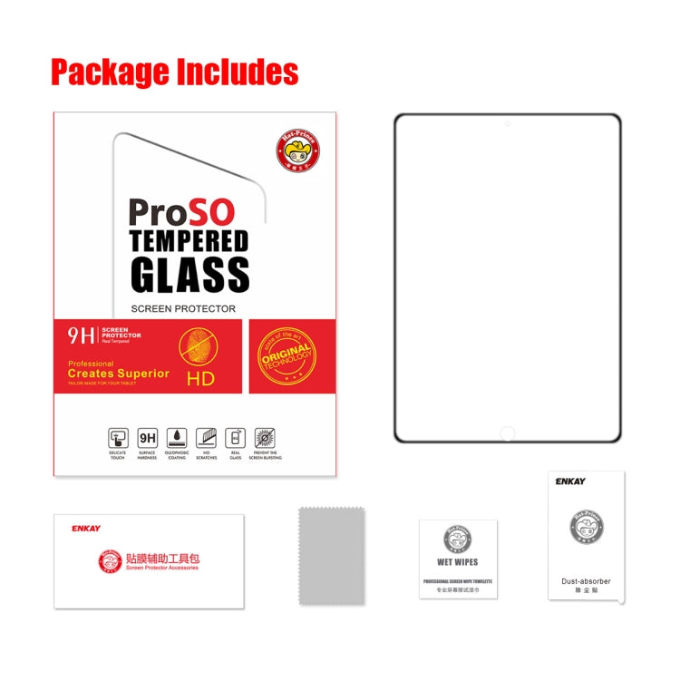 ENKAY Hat-Prince Full Glue Tempered Glass Full Film For iPad 10.2 2021 / 2020 / 2019, 1 PCS, 2 PCS