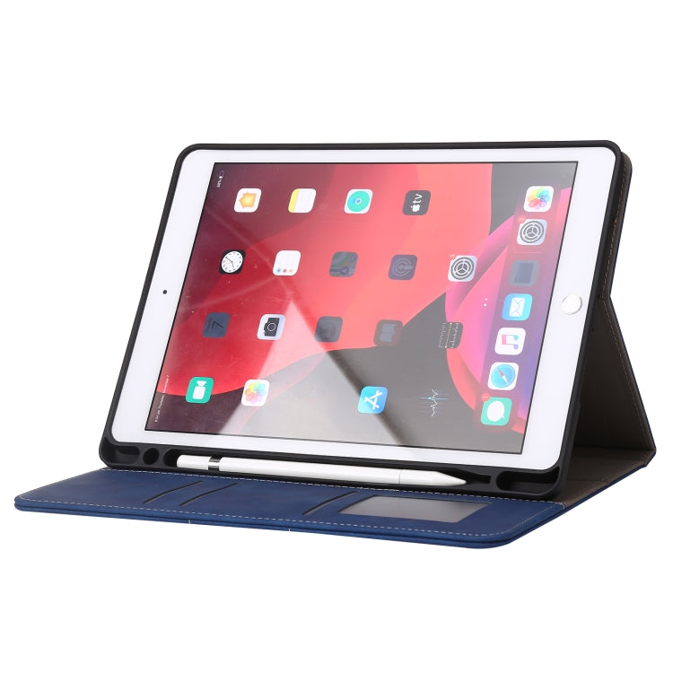 Étui à rabat horizontal en cuir de veau pour tablette, pour iPad 10.2 2019/2020/2021, pour iPad Air 3 10.5/Pro 10.5