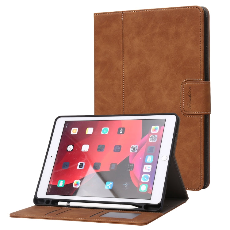 Étui à rabat horizontal en cuir de veau pour tablette, pour iPad 10.2 2019/2020/2021, pour iPad Air 3 10.5/Pro 10.5