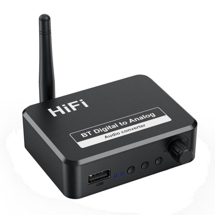 B35S Bluetooth 5.2 Music Receiver Digital to Analog Converter Supports U-disk Fiber Coaxial, B35S