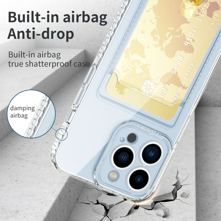 Card Bag Clear TPU Phone Case, For iPhone 14, For iPhone 14 14 Max, For iPhone 14 Pro, For iPhone 14 Pro Max