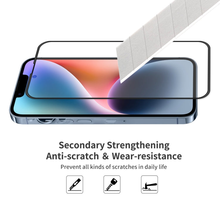 ENKAY Full Glue Tempered Glass Anti-fall Full Film for iPhone 14, For iPhone 14 (1 PC), For iPhone 14 (2pcs), For iPhone 14 (5pcs)