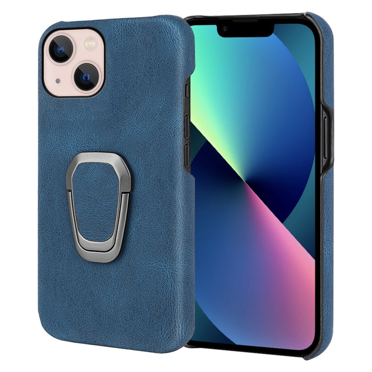 Ring Holder PU Phone Case For iPhone 14, For iPhone 14