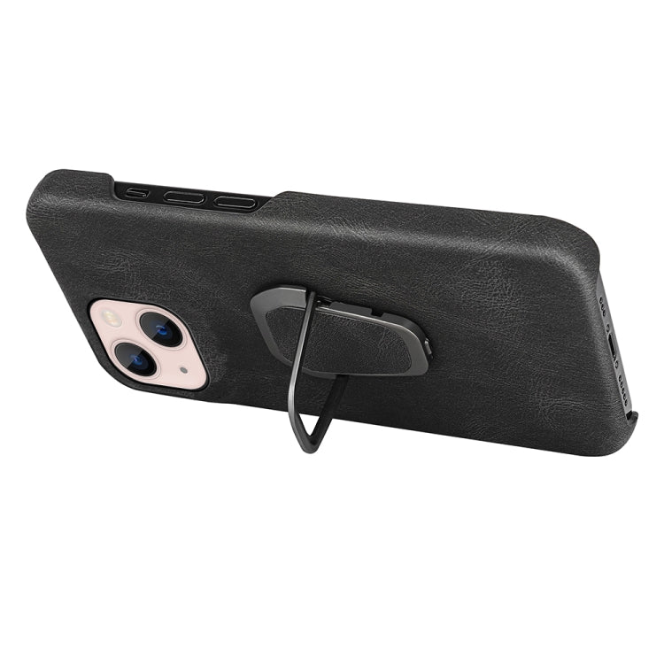 Ring Holder PU Phone Case For iPhone 14 Max, For iPhone 14 Max