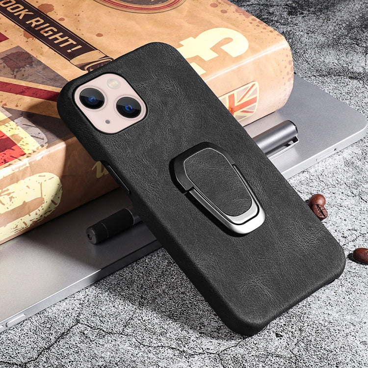 Ring Holder PU Phone Case For iPhone 14 Max, For iPhone 14 Max