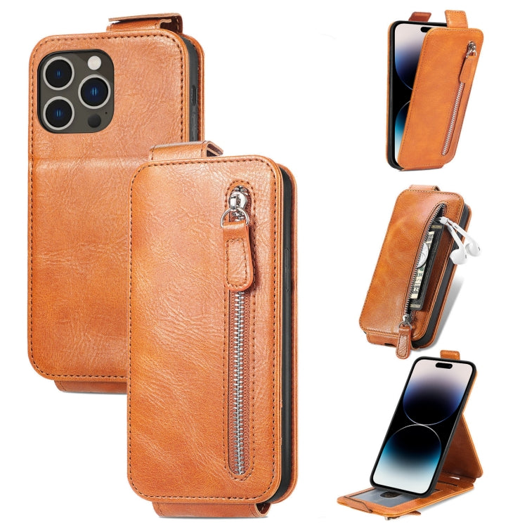 Zipper Wallet Vertical Flip Leather Phone Case