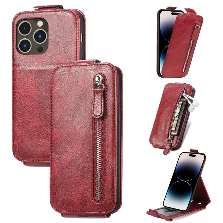 Zipper Wallet Vertical Flip Leather Phone Case