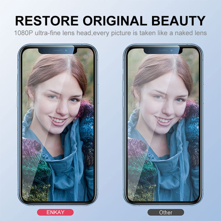 ENKAY Glitter Rear Lens Aluminium Alloy Tempered Glass Film For iPhone 13 / 13 mini, For iPhone 13