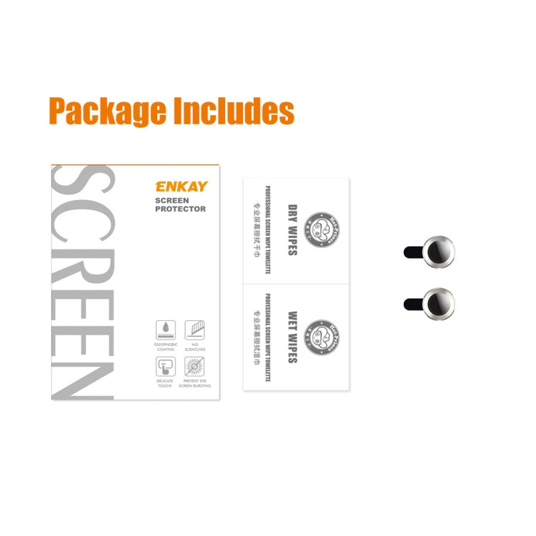 ENKAY 9H Rear Lens Aluminium Alloy Tempered Glass Film For iPhone 14 / 14 Max, For iPhone 14 / 14 Plus