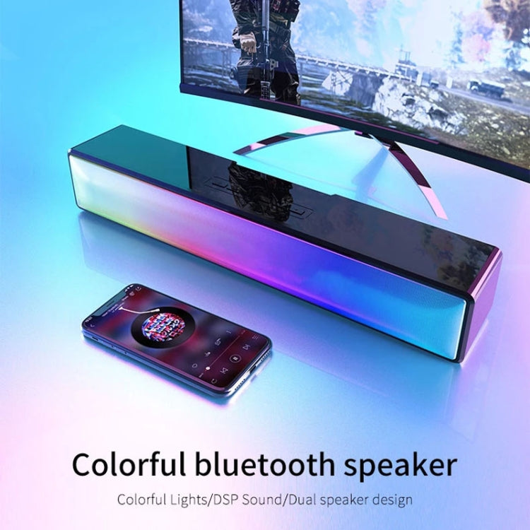 Barre de son HiFi Bluetooth AEC BT601 avec éclairage RGB et haut-parleur pour home cinéma