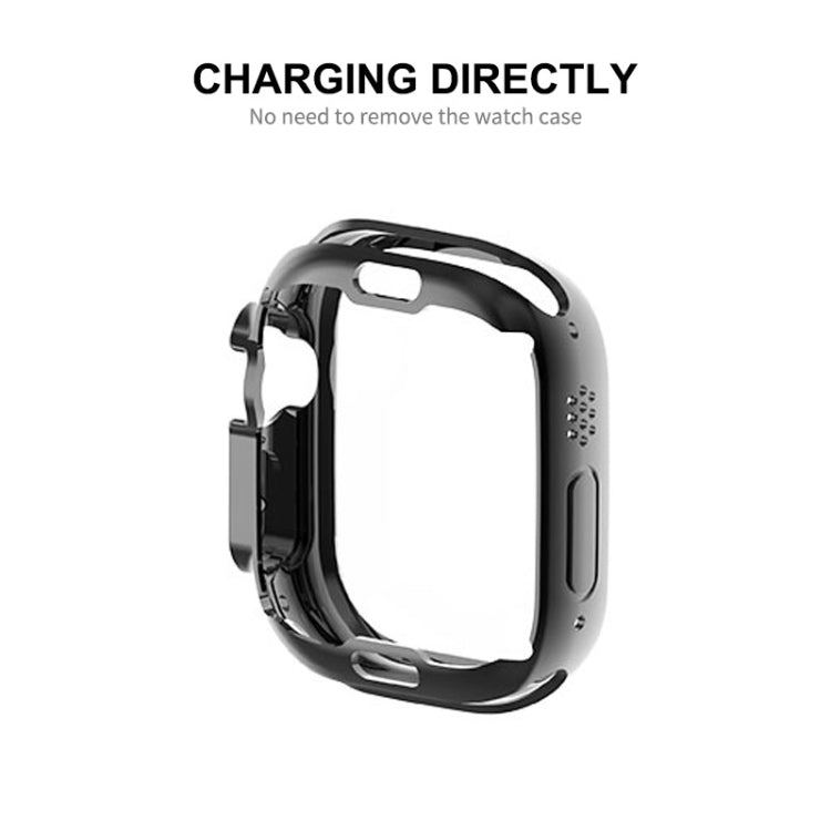 ENKAY Electroplated Soft TPU Case with Screen Film For Apple Watch Ultra / Ultra 2 49mm