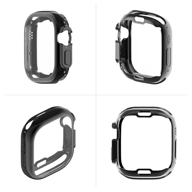 ENKAY Electroplated Soft TPU Case with Screen Film For Apple Watch Ultra / Ultra 2 49mm