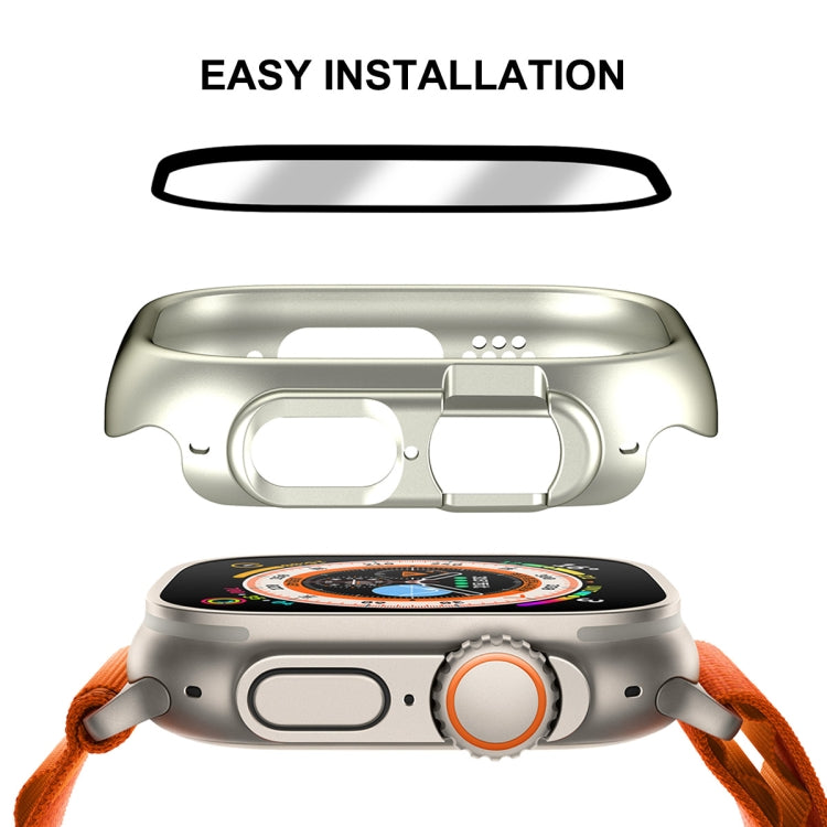 For Apple Watch Ultra / Ultra 2 49mm ENKAY 2 in 1 PC Case + Full Coverage 9H Tempered Glass Film