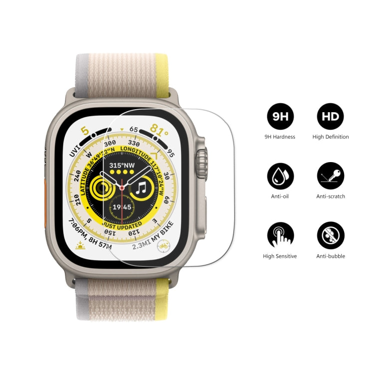 For Apple Watch Ultra / Ultra 2 / Ultra 3 49mm ENKAY 0.2mm 9H Tempered Glass Watch Film, 1pcs, 2pcs, 5pcs, 10pcs