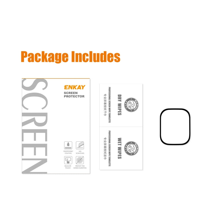 For Apple Watch Ultra / Ultra 2 / Ultra 3 49mm ENKAY 9H Full Cover Tempered Glass Watch Film, 1pcs, 2pcs, 5pcs, 10pcs